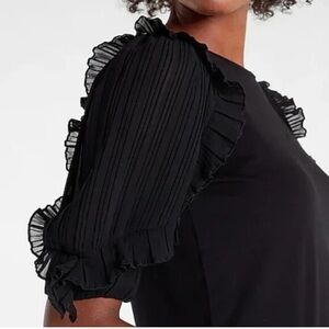 Express Black Ruffle Sleeve Blouse